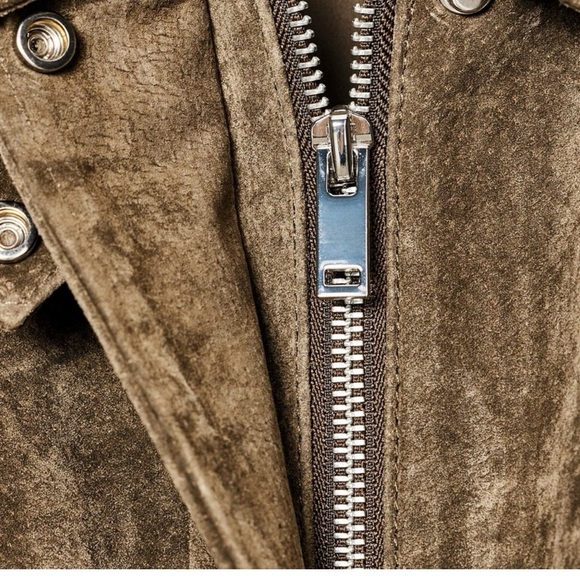 Zara Khaki viral Suede Jacket - Picture 3 of 5